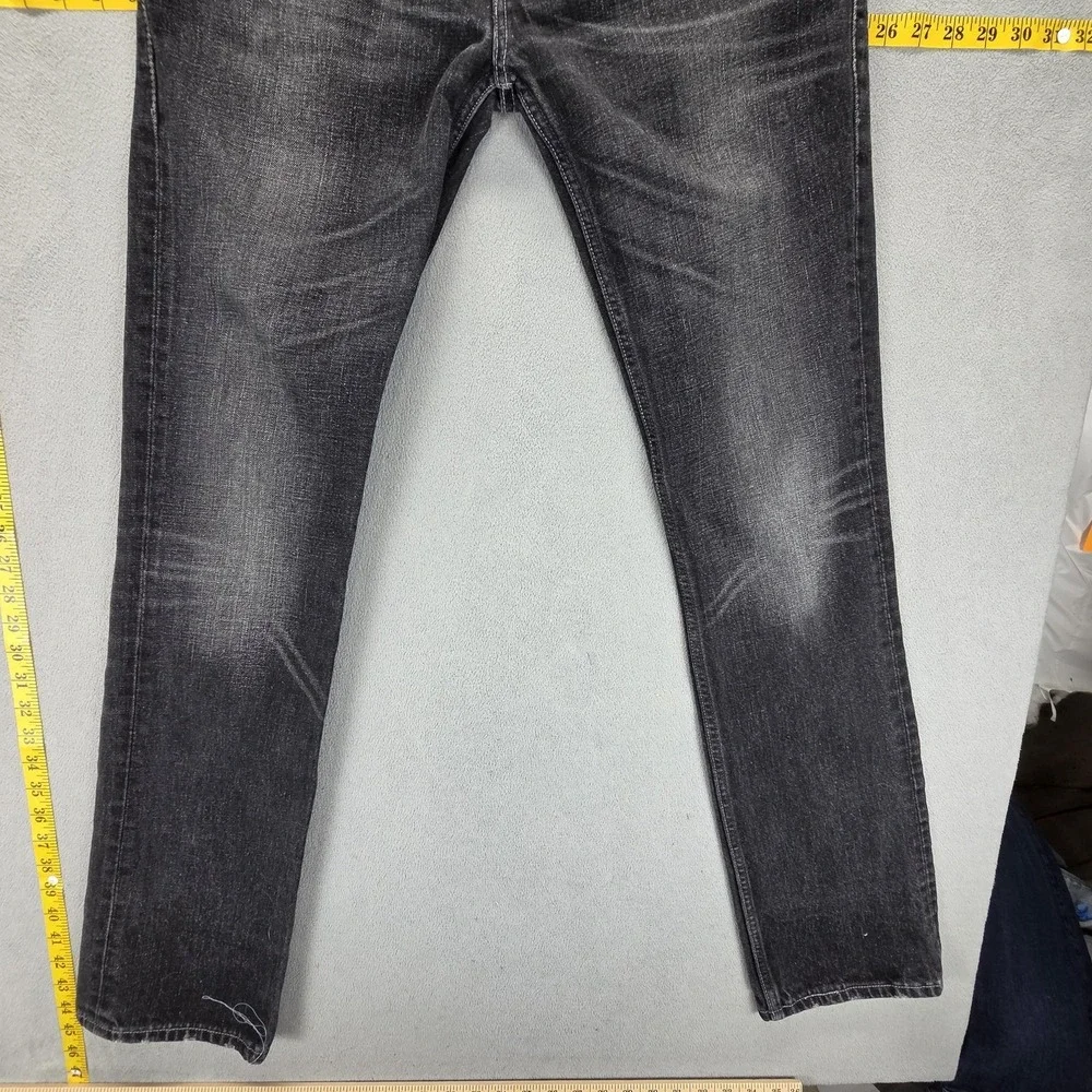 Vintage Levis 511 Jeans Mens Black Slim Buckle Back Zip‎ Fly Fits 30x34